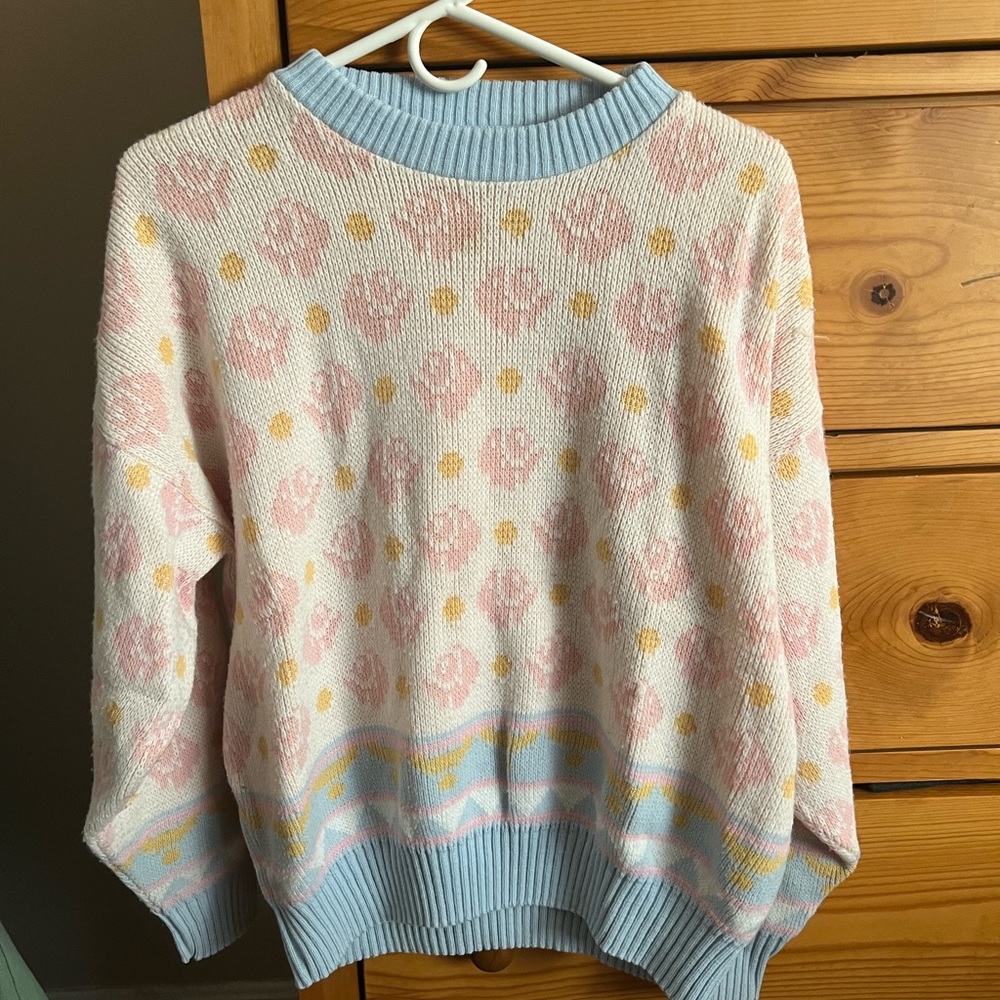 Vintage rose babydoll sweater